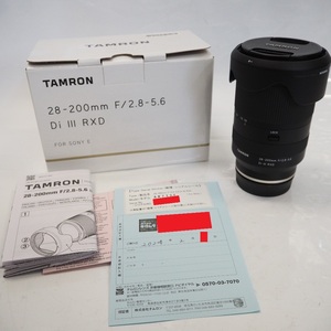 Th963811 タムロン レンズ 28-200mm F/2.8-5.6 Di III RXD A071 SONY ソニー E マウント用 TAMRON 超美品・中古