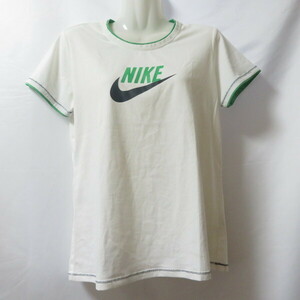 古着 レディースL NIKE/ナイキ Tシャツ 半袖 スポーツMIX カジュアル ホワイト/グリーン/ブラック 346122-110