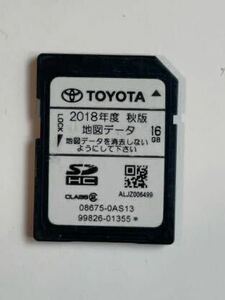 送料無料☆NSZT-W62G トヨタ 地図SDカード 08675-0AS13 2018年度秋版　トヨタ純正ナビ地図データ 地図更新SD