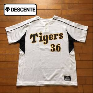 ☆【 DESCENTE 】☆ The Stadium タイガース No.36浜地真澄 ヘンリーネック レプリカジャージ★サイズ O