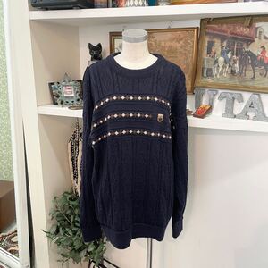 Apuascutum/sweater/navy/ladies/アクアスキュータム/セーター/ネイビー/レディース