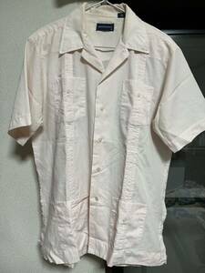 vintage キューバシャツ　Cuba shirt 襟芯入り　刺繍　柄 50s 60s 70s 80s 古着　ヴィンテージ