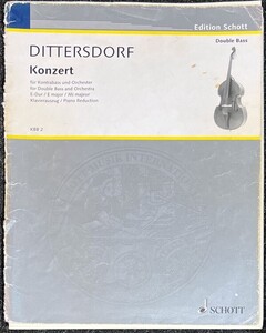 ディッタースドルフ コントラバス協奏曲 ホ長調 (コントラバス+オーケストラ)輸入楽譜 Dittersdorf Konzert E-Dur 洋書