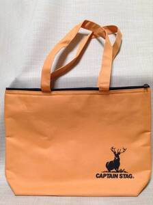 キャプテンスタッグ クーラーバッグ オレンジ チャック付き 【CAPTAIN STAG】 保冷バッグ,買い物バッグ,買い物袋,ショッピングバッグ