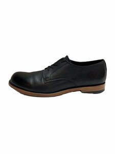 PADRONE◆DERBY PLAIN TOE SHOES/ドレスシューズ/42/BLK/レザー