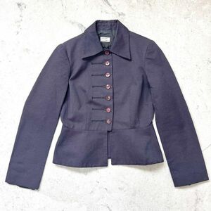 【フィロソフィー アルベルタフェレッティ　philosophy di arberta ferretti】ナポレオン風 コットン　ショート　シャツ　ジャケット 紫