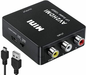 RCA to HDMI 変換コンバーター AV to HDMI 変換コンバーター アナログ RCA コンポジット （赤、白、黄）