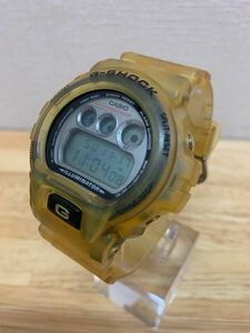 【1円〜】【電池交換済】 CASIO カシオ G-SHOCK Gショック 腕時計 デジタル イルクジ　dw-6900K スケルトン　イエロー