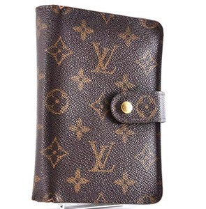 Louis Vuitton LV ルイヴィトン モノグラム 二つ折り財布 ウォレット ブラウン 茶色 革製品 レザー 総柄 柄あり ジップ 正規品 X6J6216