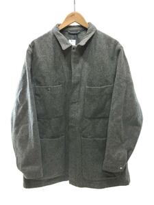 HEUGN◆21AW/ELLEN/スナップボタン カバーオール ジャケット/3/ウール/グレー/COAT 017