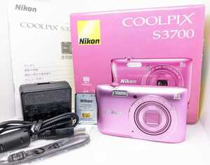 ★極上美品★ NIKON ニコン COOLPIX S3700 元箱付 #10303#91#82#62