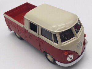 1台売り 赤 1/37 フォルクスワーゲン　TYPE2　タブルキャブ 1962年 トラック ダブルキャブ 業務車両 VW ピックアップ