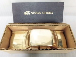 日産 グロリア ゴールドカラー オルゴール付き 灰皿 シガレットケース タバコ入れ 小物入れ 箱付き NISSAN GLORIA