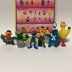 【Vintage】TARA TOY セサミストリート PVC フィギュア クッキー モンスター オスカー アーニー バート グローバー Sesame Street 80