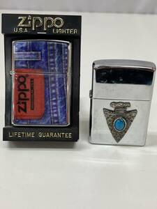 Zippo ジッポ オイルライター 喫煙具 2点 動作未確認 D307