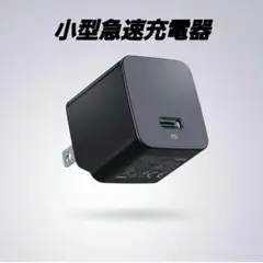 20W PD充電器 20W USB-C 超小型急速充電器 折りたたみ式 黒