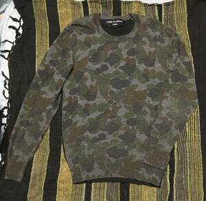 コムデギャルソン　オム　迷彩　ニット　カモフラ アーカイブ　comme des garcons homme camouflage knit archive