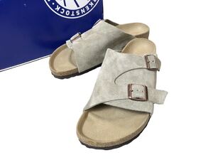 (D) 未使用 BIRKENSTOCK ビルケンシュトック ZURICH チューリッヒ スエード レザー サンダル UK8 27cm トープ (ma)