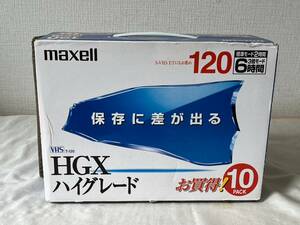 sk1620060/maxell マクセル 新品 録画用 VHS ビデオテープ 120分 10本 ハイグレード 120HGX