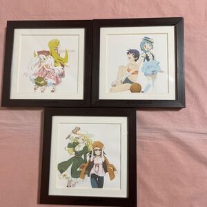 シャフト40周年記念 MADOGATARI展 まどか☆マギカ×物語 ミニ額縁付アート 百江なぎさ＆忍野忍 神原駿河＆美樹さやか 巴マミ＆千石撫子