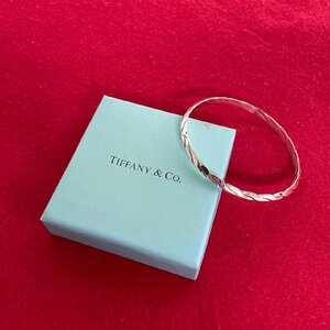 極 美品 TIFFANY&Co. ティファニー ヴィンテージ ツイスト シルバー925 バングル ブレスレット レディース アクセサリー シルバー 29097