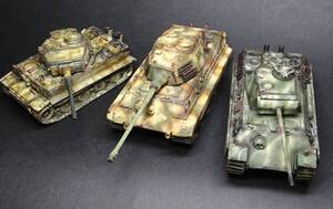 1/72　パンサー　キングタイガー　1/76　タイガー1型　3台セット塗装済み完成品