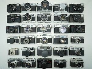 ★レンジファインダーなど★RICOH/Canon/Konica/PETRI/FUJI/OLYMPUS/YASHICA/ 等 計:30点まとめ【ジャンク品】31236