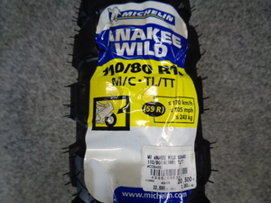 26. 同梱不可 ★【MICHELIN(ミシュラン)】038460 ANAKEE WILD 110/80 R19 M/C T/L フロント ★ 製造年要確認