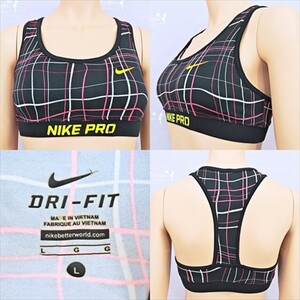 PY6-163◇//NIKE PRO/ナイキ♪DRI-FIT*Lサイズ♪さらりとした着心地♪つるピタ☆スポーツ補正ブラ※一番安価な送料はゆうパケットなら250円