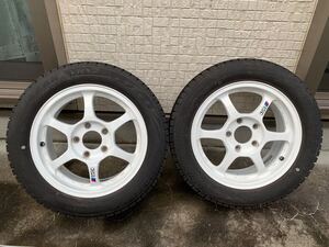 SSR TYPE-C 15インチ 7J +42 114.3 5H 2本 15inch 5穴　インテグラ　シビック DC2 EK9 195/55R15 ブリザック スタッドレス バリ山 程度良好