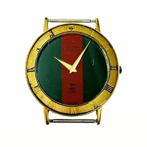 【1円スタート】GUCCI グッチ 3000M GP グリーン×レッド文字盤 クオーツ メンズ腕時計 ジャンク 340400