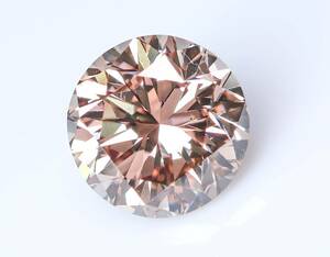 【１００円～】ＶＳ２！0.691ｃｔ 天然ダイヤ FANCY LIGHT PINKISH BROWN（ナチュラルカラー）