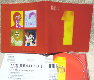 即決！送料230円●CD ビートルズ Beatles 1 ナンバー1ヒット全27曲 厚めのブックレットには各国ジャケットをカラーで多数掲載 対訳も掲載