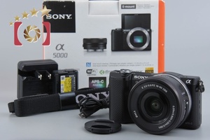 【中古】SONY ソニー α5000 ILCE-5000L パワーズームレンズキット ブラック シャッター回数僅少 元箱付き