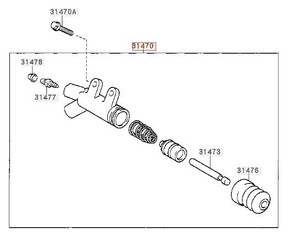 ★トヨタ 純正 廃盤品★MRS クラッチレリーズ シリンダ ASSY ZZW30 6F Clutch Slave Cylinder A.B.S. Toyota MR2 2002/08- MR-S