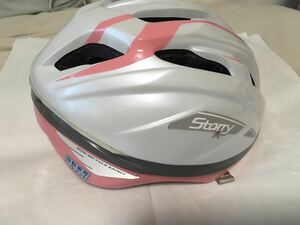 【中古破損あり】自転車用ヘルメット STARRY 子供用 児童用 54-56cm OGK KABUTO 一部破損あり