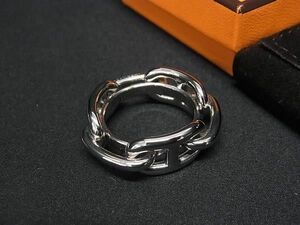 ■新品同様■ HERMES エルメス ルカデ シェーヌダンクル スカーフリング スカーフ留め アクセサリー レディース シルバー系 AV8945