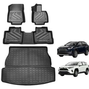 トヨタ RAV4 XA50型 車用フロアマット・カーマット 3DTPE材質車対応TOYOTA RAV4 XA50型 AT車専用フロアマット+ラゲッジマット4点セット