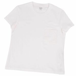 未使用 エルメス HERMES Tシャツ 22AW カットソー コットン トップス レディース フランス製 36(S相当) ホワイト cf04ob-rm05e27315