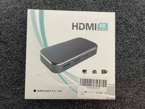 未使用品　HDMI切替機　3 in 1 out　リモコン付き　４K対応