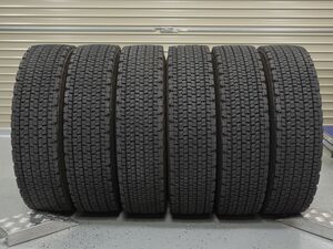 中古スタッドレス BRIDGESTONE V-STEEL STUDLESS W900 225/80R17.5 123/122L 6本セット【4t トラック チューブレス バリ山 ブリヂストン】