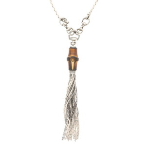 グッチ ネックレス Tassel Bamboo Necklace タッセルバンブーシルバーネックレス 中古 BS99