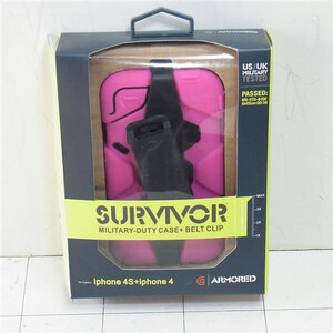 Survivor iPhone4S/4 耐衝撃ハードケース Military-Duty ピンク 定形外送料無料