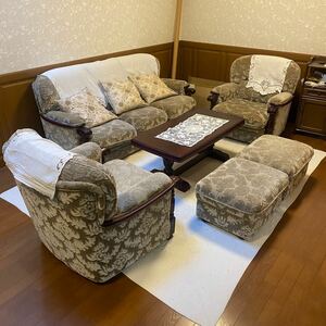 引き取りか配達地域限定品！カリモク金華山　応接セット