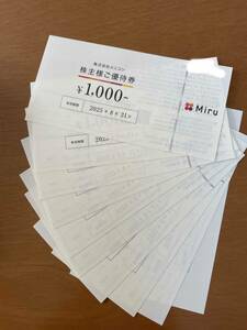 ☆　メニコン　株主優待券10000円分（1000円券×10枚）☆送料無料