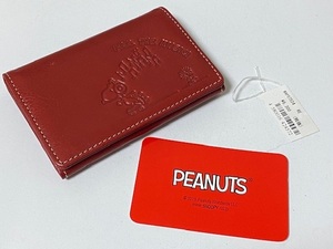 ピーナッツ PEANUTS スヌーピー SNOOPY カードケース 名刺入れ レッド 展示未使用品