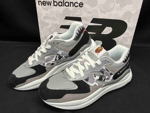 A BATHING APE × New Balance 57 40 Gray M5740BAP ニューバランス スニーカー サイズ:27.0cm