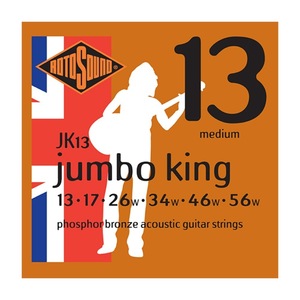 ロトサウンド ギター弦 3セット JK13 Jumbo King Medium 13-56 アコースティックギター弦×3セット ROTOSOUND