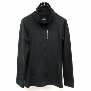 アンダーアーマー UNDER ARMOUR 薄手 ジップアップ カットソージャケット ブルゾン 長袖 ポリエステル×ポリウレタン S 黒 レディース 女性