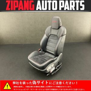 PR009 92A ポルシェ カイエン GTS 右H 電動 アルカン コンビ 左フロント シート 助手席 ◆黒/赤ステッチ ★穴あき/破れ無し ◎